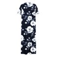 thumbnail image 4 of Ovzne Robes pour Femmes Robe Femme Couleur Unie Ample Décontractée Mode Robe à Manches Longues Robe à Col à Manches Longues pour Femmes Grande Taille Robe Maxi à Manches Longues Imprimée Liquidation, 4 of 6