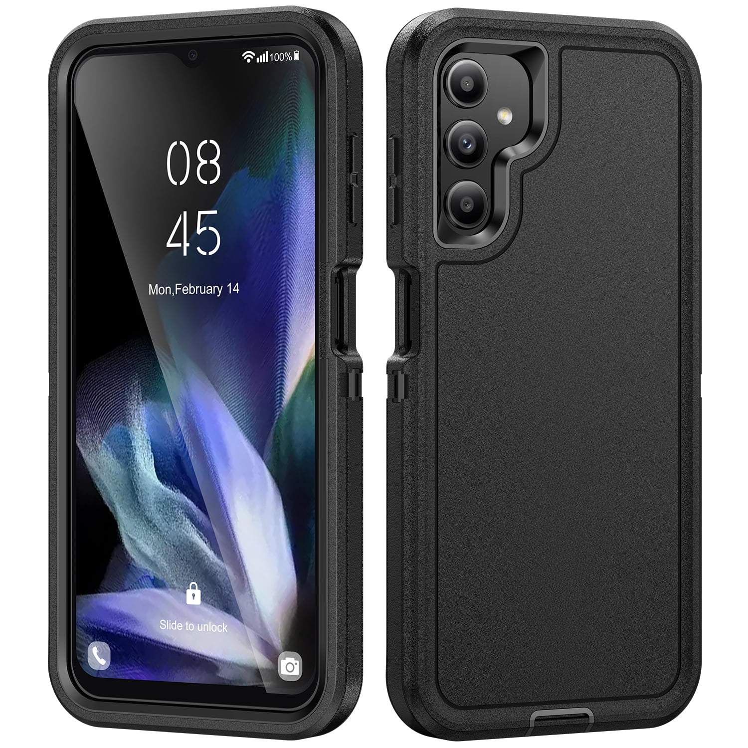 for Samsung Galaxy A26 5G Rugged Case, Triple-Layers [Military Grade Protection] Anti-Scratch Phone Cover Shockproof Heavy Duty Durable Case for Samsung Galaxy A26 5G, Black