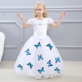 thumbnail image 2 of Girls Princess Dress with Butterflies 5 Layers Fancy Dress Up Costume, 2 of 6