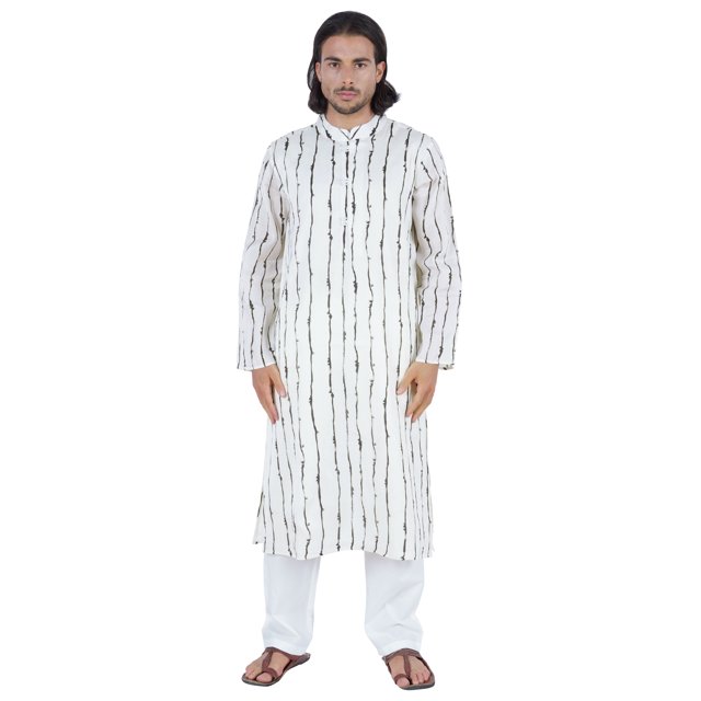 Atasi Tenue Traditionnelle de Fête Kurta à Manches Longues Col Mandarin Tenue Décontractée