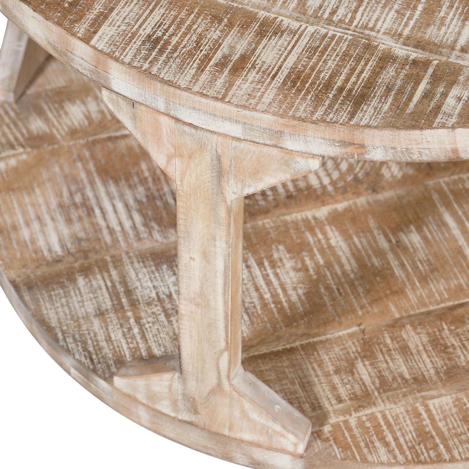 Table de salon rustique moderne en bois massif, naturel vieilli