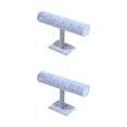 thumbnail image 3 of Shengyu Elegant Bracelet Holder Storage Rack T Bar Durable Display for Bangle Necklace Watch Grey 23 x 7 x 15CM 2Set, 3 of 6
