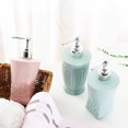 thumbnail image 1 of EeaseCA 400ML Round Carved Refillable Empty Plastic Pressing Container Bottles Cream Lotion Dispenser for Shower Gel Hand Washer DIY, 1 of 9