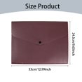 thumbnail image 2 of Clearance! beishanbush Home Decor Expanding File Folder 5 Pocket Folders for Documents Plastic File Folders Documents Folder with Snap Closure and Pocket A4 Size File for School A Red, 2 of 8