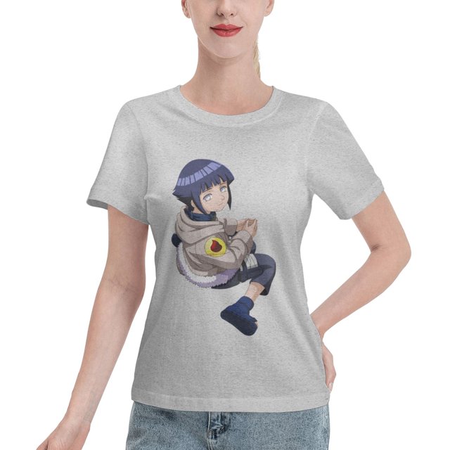 T-Shirt Basique à Manches Courtes pour Femmes Naruto Hinata