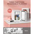 thumbnail image 2 of 6L Makeup Fridge with LED Light Mirror Mini Fridge for Bedroom Car Small Refrigerator for Cosmetics, Skin Care US Plug-A, 2 of 7