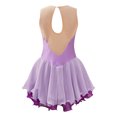 thumbnail image 2 of Miaeowve Robe de Patinage Artistique pour Filles Sans Manches avec Strass, Vêtements de Danse Ballet Performance Lavande 8, 2 of 7