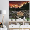 thumbnail image 3 of Design Art - Rocky Mountain River at Sunset, 3 of 5