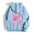 thumbnail image 4 of Women's Cancer Awareness Zip Up Hoodie Long Sleeve Pullover with Pocket Casual Drawstring Sweatshirt, 4 of 6