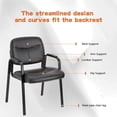 thumbnail image 3 of Sweetcrispy Waiting Room Chair Reception Chair Office Guest Chair Set of 2, Conference Room Chair Lobby Chair with Padded Arms, Desk Chair No Wheels Leather Office Chair, 3 of 7