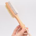 thumbnail image 4 of 1Pcs Foot Natural Bristle Brush Pumice Stone Combo W/Rope Wooden Handle Feet Exfoliator Pedicures Calluses Remover Scrubber, 4 of 12