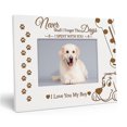 thumbnail image 1 of Darling Souvenir Made With Love Engraved Table Top Photo Frame Wooden Never Shall I Forget The Days Quotes White Picture Frame Gift For Brothers Day, 4x6 Inches Horizontal Photo Size, 1 of 8