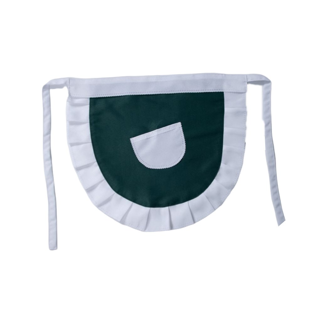 Xingzhi Polyester Apron Solid Color Replacement Cute Lace Kitchen Restaurant Coffee House Maid Costume Waitress Half Aprons Green