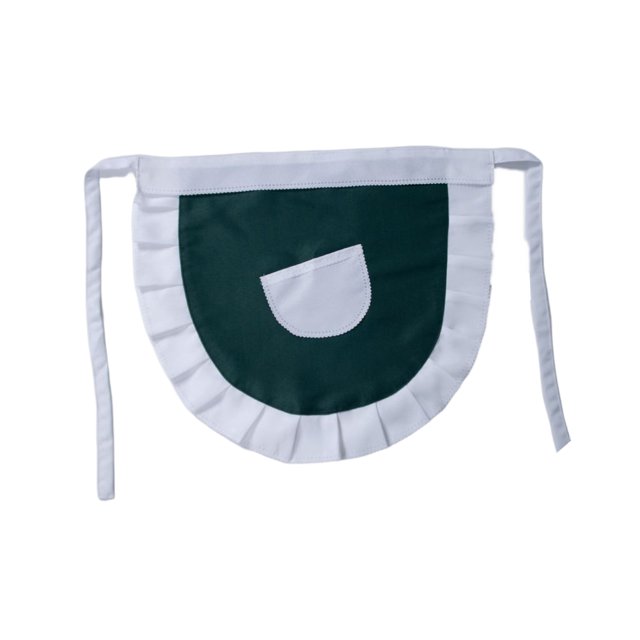Xingzhi Polyester Apron Solid Color Replacement Cute Lace Kitchen Restaurant Coffee House Maid Costume Waitress Half Aprons Green