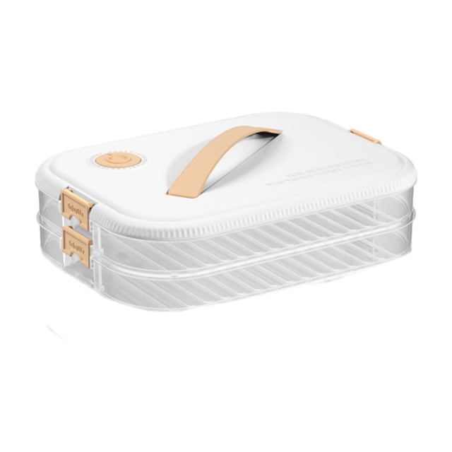 XZNGL Household Dumpling Box Kitchen Refrigerator Freezer Chronograph Multi-Layer Transparent Food-Grade Ravioli Dumpling Vegetables Etc Storage Preservation Box