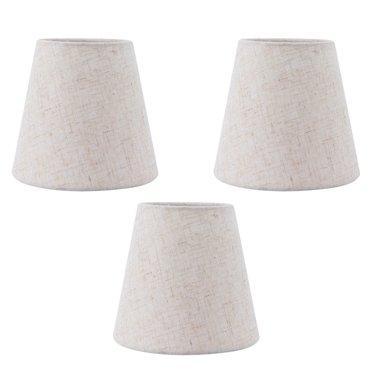 Greensen Abat-Jour en Lin 3 Pcs E14 Meson pour Bougie Lustre Hôtel KTV Déco, Abat-Jour, Abat-Jour de Suspension