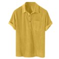 thumbnail image 1 of Ketyyh-chn99 Shirts T - Chemises pour Hommes 2024 Chemises pour Hommes T-Shirts pour Hommes Ample Col Rond T-Shirt Haut Jaune,P, 1 of 5