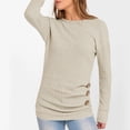 thumbnail image 3 of Women's Ribbed Sweater Set 2025 - Long Sleeve Tunic Leggings | Button Front Knit Pullover, 3 of 8