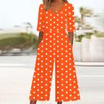 thumbnail image 1 of Wensltd Combinaison Pantalon pour Femmes d'Été à Imprimé Floral, Décontractée, à Manches Courtes, avec Poches Latérales, 1 of 5