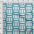 thumbnail image 3 of oneOone Rayon Turquoise Green Fabric Geometric Fabric For Sewing Printed Craft Fabric By The Yard 56 Inch Wide, 3 of 4
