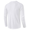 thumbnail image 2 of CEHVOM Men's Loose Long-sleeved T-shirt Round Neck Solid Color Bottoming Shirt, 2 of 5