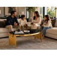 thumbnail image 4 of K-Living Venus Coffee Table with Black Glass Top & Gold Polished Stainless-Steel Base, 4 of 6