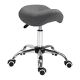 thumbnail image 1 of HOMCOM Height Adjustable Hydraulic Rolling Salon Stool Swivel Saddle Chair, 1 of 10