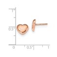 thumbnail image 2 of Boucles d'Oreilles Cœur Poli en Or Rose 14K, 2 of 3