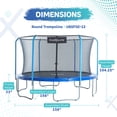 thumbnail image 2 of Plexalife 13 FT Round Trampoline Set with Premium Top-Ring Flex Frame Safety Enclosure System, 2 of 5