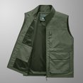 thumbnail image 1 of Jackets for Men Mens Work Clothes Jacket Solid Color Stand Collar Multiple Pockets Outdoor Sports Photography Leisure Coat, 1 of 1