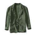thumbnail image 3 of Blazer pour Femmes, Veste Décontractée Unie à Manches Longues, Manteau de Travail en Polyester à devant Ouvert, Longueur Régulière, 3 of 5
