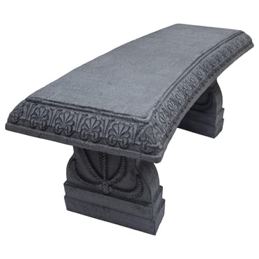 Angelo Décor MenzoMix 40-inch Serra Garden Bench (Dark Cement)