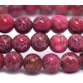 thumbnail image 2 of Bracelet Extensible Unisexe en Perles Rondes de 6 mm en Jaspe de Sédiment Marin Rose Teint, 2 of 2
