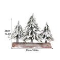 thumbnail image 2 of Mini Flocking Cedar Christmas Tree Desktop Decoration Christmas Tree Artificial Green Plants, 2 of 16