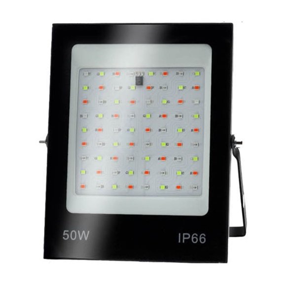Projecteur à DEL RVB 50W 100W 200W Étanche IP66 pour l'Extérieur avec Télécommande, Lampe pour Laveuse Murale