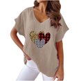 thumbnail image 2 of LSLJS Women V-neck Imprimé T- Mode Confortable Cadeaux Blouses Tops, pour Women, 2 of 5