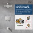 thumbnail image 3 of KENES Brushed Nickel Shower Faucet Tub and Shower Trim Kit with 8-Inch Rain Shower Head Modern Single-Spray Shower Faucet Set KE-6024A (Shower Valve Included), 3 of 5