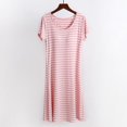 thumbnail image 2 of TSADFHJI Ensemble de Pyjamas de Noël pour Femmes en Flanelle Femmes Été Design à Rayures Couleurs Robe de Pyjama pour Femmes Été Manches Courtes Nuisette avec Coussinet de Poitrine Robes de Nuit TG, 2 of 9