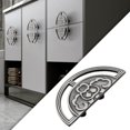 thumbnail image 1 of Half Moon Pull Cabinet Handle Pulls Kitchen Drawer Pull Knob Kitchen Furniture Hardware 9.8x4.9cm Gray, 1 of 8