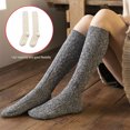 thumbnail image 3 of Unatoiry Bas Épais Mode Respirants Chaussettes Chaudes Tricot Protection Uniforme Accessoires Robe Hiver beige 1Ensemble, 3 of 6