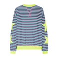 thumbnail image 4 of Breezora Women's Oversized Star Pattern Crewneck Sweatshirt 2025 Fall Collection Long Sleeve Preppy Style Lightweight Comfort Top S Size Green, 4 of 9