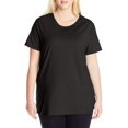 thumbnail image 2 of Just My Size T-Shirt Col Rond à Manches Courtes en Jersey de Coton pour Femmes, 5X, Noir, 2 of 3
