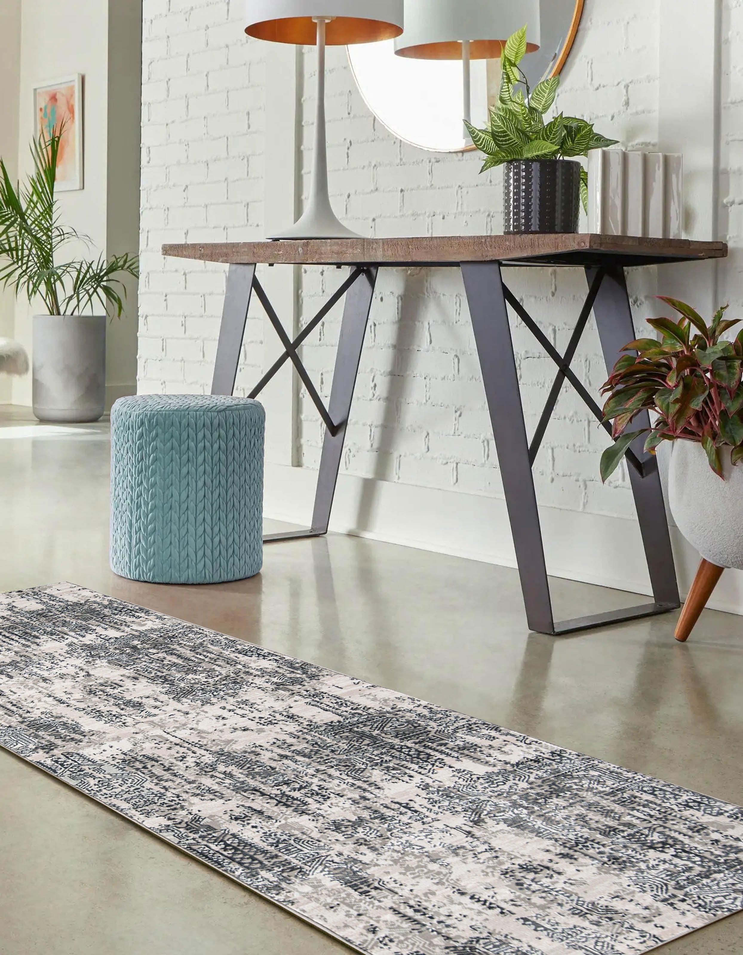 ECARPET Claudia Tapis de Couloir pour Salon, Chambre, Salle A Manger, Entrée, Couloir et Plus Encore.