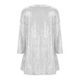 thumbnail image 5 of 2025 Cardigan pour Femmes Chandail Classique Kimonos pour Femmes Grande Taille Col Ras du Cou Col à Boutons Long Cardigan pour Femmes Tricot devant Ouvert, 5 of 5