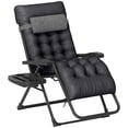 thumbnail image 1 of Outsunny Chaise Zéro Gravité Rembourrée, Fauteuil Inclinable Pliant, Noir, 1 of 10