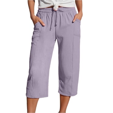 Women's Casual Pants High Waist Loose Fit Sportswear Straight Leg Trousers for Everyday Wear