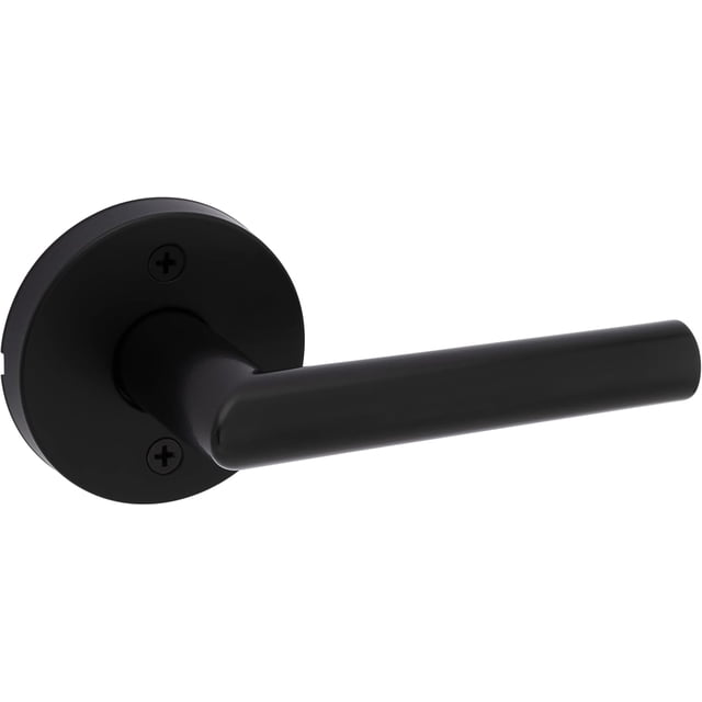 Poignée de Porte d'Entrée Mate avec Serrure, Réversible, Carrée, Poignées de Porte Extérieures/intérieures avec Serrure, Levier d'Entrée à Clé pour Porte d'Entrée, Chambre, Salle de Bain et Bureau, Déco Maison Moderne