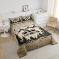 thumbnail image 4 of Erosebridal Happy Camping Bedding Twin Comforter Set, Camper RV Car Duvet Insert, Beige Black, Reversible 2-Piece, 4 of 7
