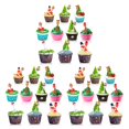 thumbnail image 1 of maskred 10pcs Fork Fruit Cake Sandwich Set Strawberry Pear Blueberry Forks Animal Cartoon Santa Claus Sticker Reusable 3Set, 1 of 6