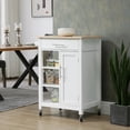 thumbnail image 2 of HOMCOM Compact Kitchen Trolley Utility Cart on Wheels with Open Shelf Grey, 2 of 10